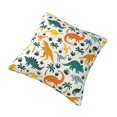 thumbnail image 2 of Rateoe Dinosaurs and Tropical Leaves Pattern Throw Pillow Cover Premium Pillow Stuffer Sham Square for Decorative Cushion Bed Couch Sofa(Pillow insert not included), 2 of 8