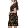 thumbnail image 2 of Lsque Sea Turtle With Ocean Print Women's Casual Dress T-Shirt Summer Short Sleeve Scoop Neck Swing Dresses, 2 of 6
