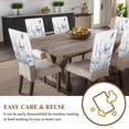 thumbnail image 4 of Spring Flowers Chair Covers Set of 1 Blue Wildflowers Field Butterfly Scenery Chair Back Covers Stretch Removable Washable Slipcovers Protector for Dining Room Kitchen Party Decor, 4 of 5