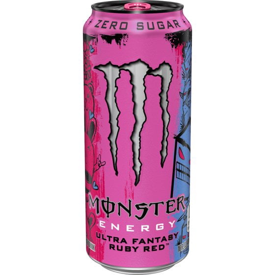 Monster Energy Ultra, Fantasy Ruby Red, Sugar Free Energy Drink, 16 Fl Oz ( 6 Pack )