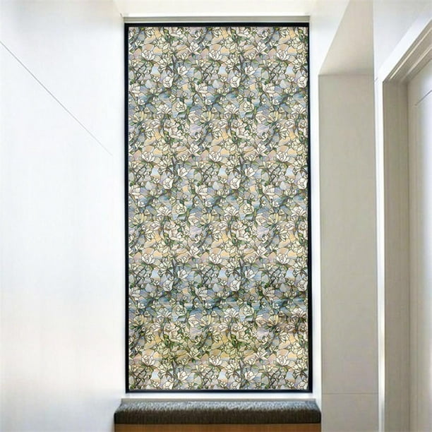 Película de Privacidad de Ventana, Adhesivos de Ventana arco Iris, Ventana Decorativa 3D, Calcomanías de Ventana de Vidrieras, de Ventana estilo O