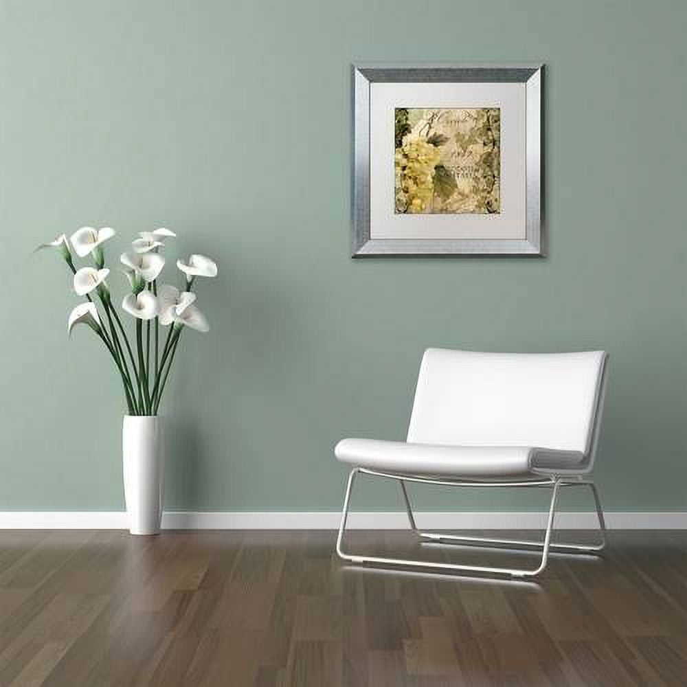 Trademark Fine Art "Vino Italiano IV" Canvas Art by Color Bakery White Matte, Silver Frame