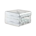 thumbnail image 1 of Fiudx Caja de Almacenamiento, Espaciosa Caja Organizadora de Refrigerador de Doble Capa, Práctico Cajón para Conservar Alimentos, Asa de Fácil Acceso para Huevos, Solución de Almacenamiento En La Coc, 1 of 2