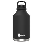 Bubba Growler Stainless Steel Water Bottle, Wide Mouth, Rubberized Licorice, 64 fl oz.