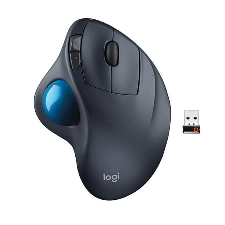 Refurbished Logitech M570 2.4GHz Wireless USB 5 Button Laser Trackball Ergonomic Mouse 