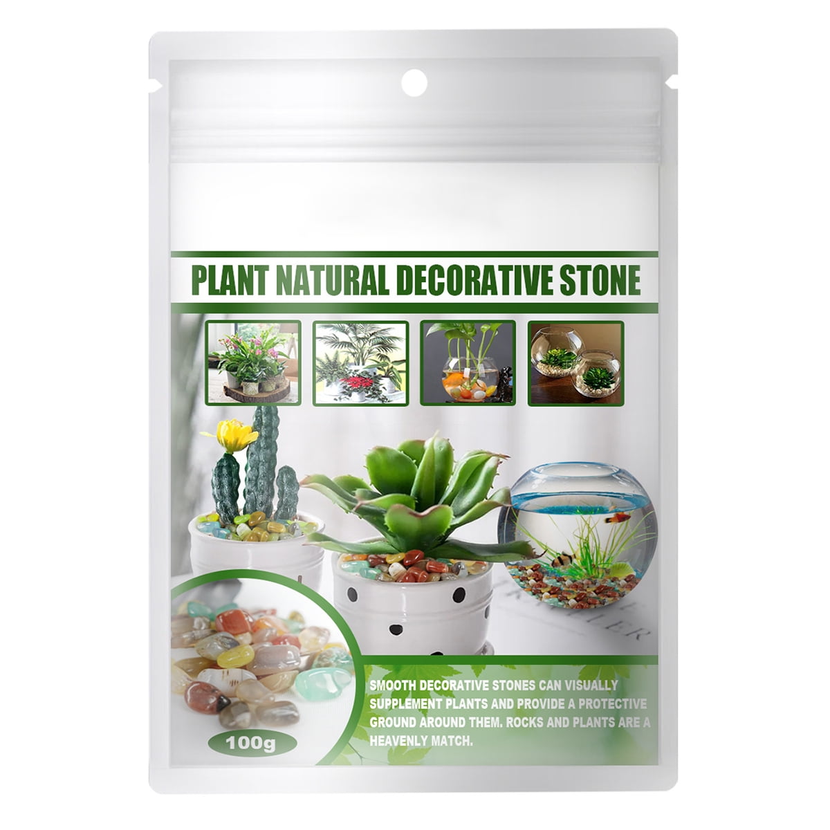 1 inch 20-30mm White Decorative Gravel Pebbles for Plants Rocks for Succulent Plants or Bonsai Garden 3lb Bulk Bag 