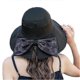thumbnail image 1 of Sombrero de sol para mujer, de verano, con aleros anchos, para playa, plegable, de algodón, anti-UV, color negro, 1 of 4