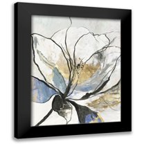 Jensen, Asia 12x14 Black Modern Framed Museum Art Print Titled - Outlined Floral I