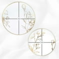 thumbnail image 2 of VeZee's Antique Floral Collection VALUE-PACK of 7.5" & 10" White with Gold Floral Disposable Plastic Plates For Weddings, & All Celebration: 40 Count, 2 of 4