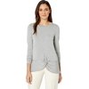 kensie Drapey French Terry Sweatshirt KS1K3778 Heather Grey MD