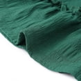 thumbnail image 5 of DARING DIVA Women's Plus Crew Neck Short Sleeve Loose Fit Flowy Blouse Top 4X Green, 5 of 6