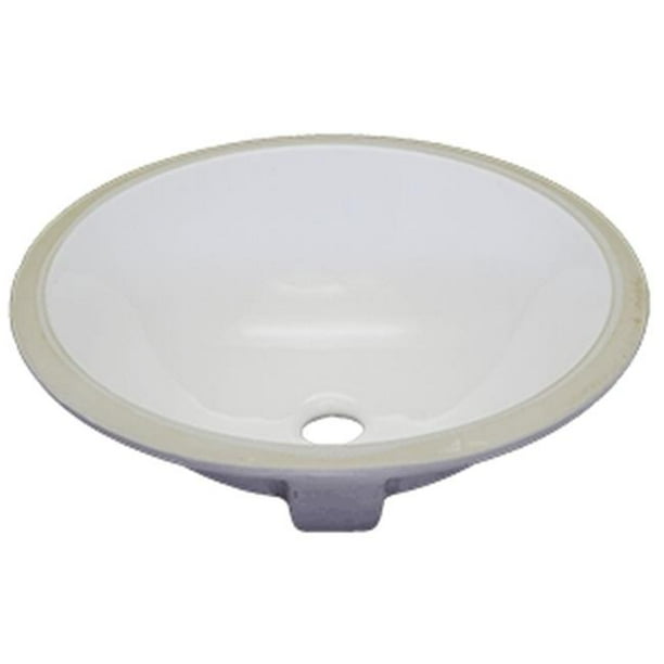CI CH883 Bud Porcelain Oval Undermount Vanity Sink White