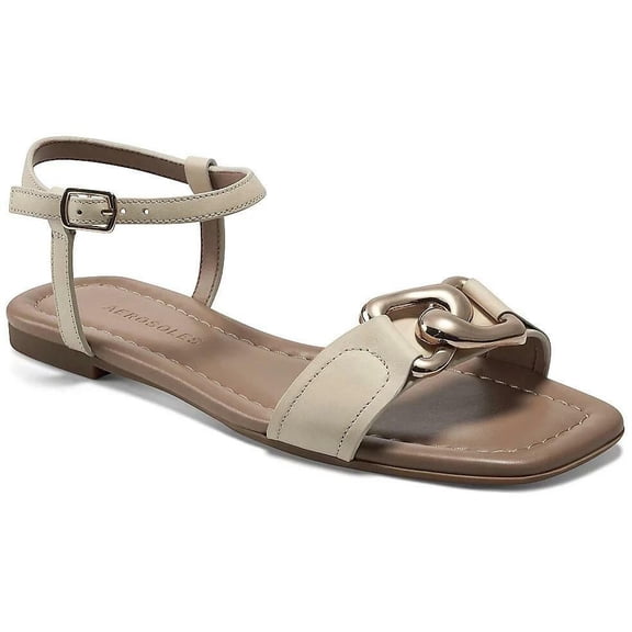 Aerosoles Women's YOYO Flat Sandal, Bone Leather, 8
