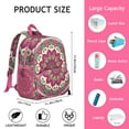 thumbnail image 6 of Peace Energy Students Backpack - Colorful Calm Zen Spiritual Design with Lotus Flower Yoga Art, Durable Water-Resistant Oxford Fabric for School and Travel, 6 of 6