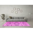 thumbnail image 3 of Ahgly Company Indoor Round Abstract Pink Modern Area Rugs, 3' Round, 3 of 4