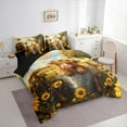 thumbnail image 3 of Homewish Animal Highland Cow Twin Bedding Sets 7-Piece for Boys Girls,Chic Floral Sunflowers Bedding Comforter Set Microfiber,Vintage Farmhouse Cattle Breathable Sheet Sets,Breathable Home Decor, 3 of 8