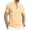 A-Khaki, variant on Collarless Shirts for Men Short Sleeve T Shirt with Button Mock Neck Pullover Tops Big and Tall Clothes 2XL