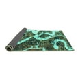 thumbnail image 2 of Ahgly Company Indoor Round Oriental Turquoise Blue Modern Area Rugs, 6' Round, 2 of 4