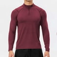 thumbnail image 4 of BLCHUNen Athletic Shirts for Men 1/4 Zip Pullover Lightweight Slim Fitted Breathable Long Sleeve Sports Gym Workout Tops, 4 of 5
