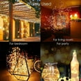 thumbnail image 7 of 8 Modes 5m Solar Powered String Lights Copper Wire Fairy Light Waterproof for Home, Garden, Party, Path, Lawn, Wedding, Christmas, DIY Decoration(2pack,Green), 7 of 7