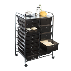 Costway 15 Drawer Rolling Storage Cart Tools Scrapbook Paper