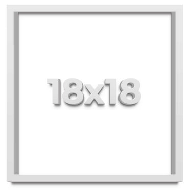 18x18 White Shadow Box Frame| 2 Inches Deep | Contemporary Shadowbox Display Frame | UV Resistant