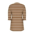 thumbnail image 7 of Qulqfy Yellow Women's Dresses 3/4 Sleeve Casual Mini Striped Short V Neck Tunic Dresses Winter Dresses for Women 2025 M, 7 of 7