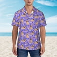 thumbnail image 4 of Haiem Pugs and Flowers Printed Hawaiian Shirt for Men - Men’s Casual Beach Summer Shirts - Stretch Fabric with Modern Fit-XX-Large, 4 of 9