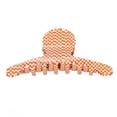 thumbnail image 4 of Pinzas para el cabello para mujer Clips de garra huecos retro Clip de garra de moda dulce y elegante mediano para lavado de cara Belleza de la mañana a cuadros naranja, 4 of 5