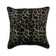 thumbnail image 5 of Funda de cojín negra y gris para decoración del hogar, 40 x 40 cm (16 x 16 pulgadas), de piel sintética y ante, con estampado de leopardo y lunares para Halloween - Spotted Wild, 5 of 8