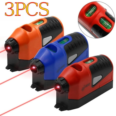 

Mini Portable Vertical Laser Spirit Level Laser Straight Level 90 Degree Mouse-shaped Plastic Self-leveling Measuring Tool 3PCS