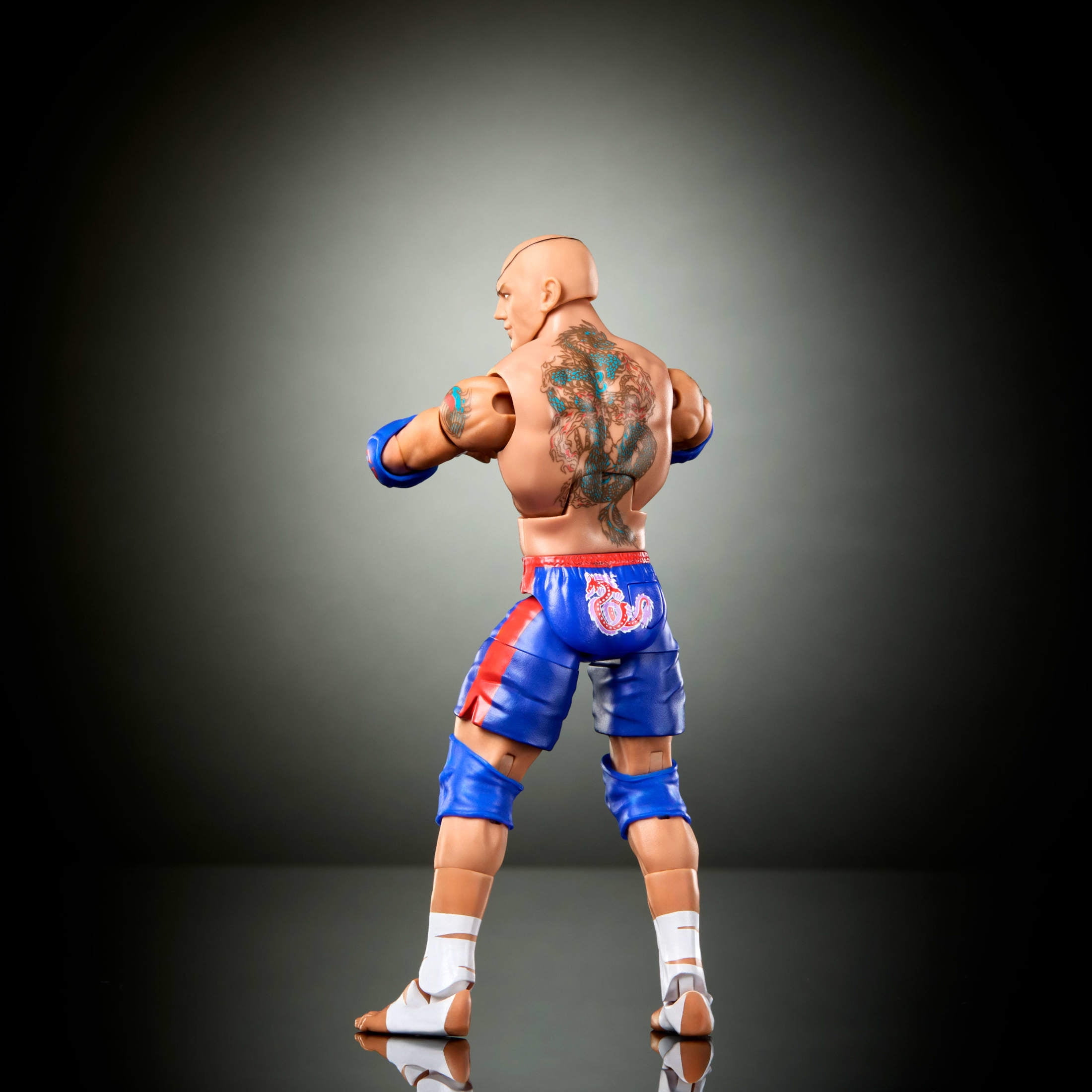 WWE X Street Fighter Batista Action Figure & Accessories, 6-inch Collectible Sagat Mashup Set