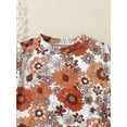 thumbnail image 4 of Bagilaanoe Newborn Baby Girl Rompers Flower Print Short Sleeve Bodysuits 3M 6M 12M 18M 24M Infant Summer Casual One Piece Short Jumpsuit, 4 of 9