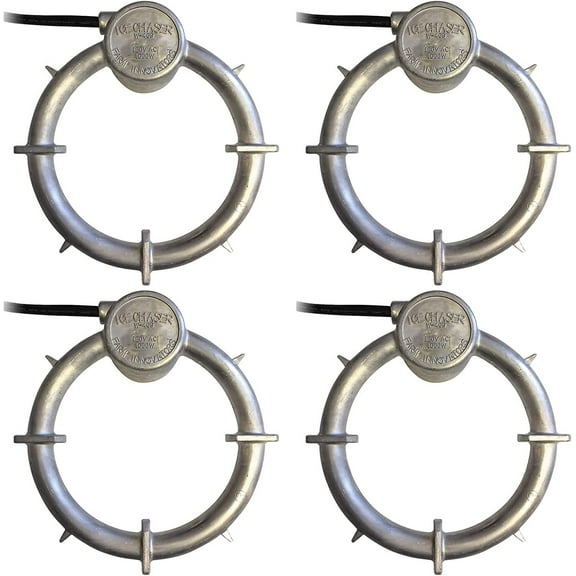 Farm Innovators Model W-409 Submergible Bucket Stock Tank Horse Trough Livestock Water Heater Deicer with Attached Guard, 1000 Watt, Aluminum 4 Pack