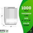 thumbnail image 2 of Clear Plastic Bags 8" x 4" x 15". Pack of 1000 Large Gussete, 2 of 6
