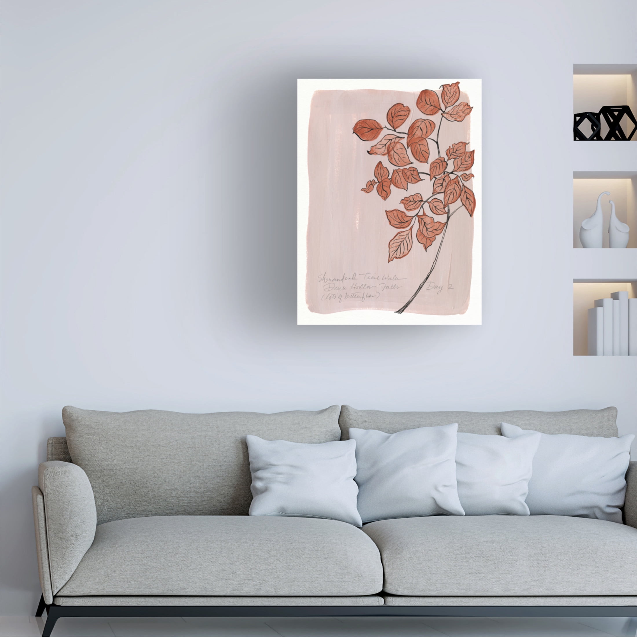 Canvas Wall Art - Laura Marr 'Trail Walk Journal II' Wall Art for Living Room, Bedroom, or Office Décor by Trademark Fine Art - 14 x 19 Inches