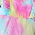 thumbnail image 6 of Infant Baby Girls Tie-dye Princess Tutu Romper Dress Bodysuit Headband Party Outfits Set,0-18 Months, 6 of 11