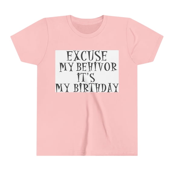 Birthday behavior Youth Short Sleeve Tee