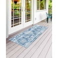 thumbnail image 2 of Blue Coastal Front Door Mat Nautical Starfish Octopus Coral Summer Welcome Doormat Indoor Outdoor Entrance Floor Mat Non-Slip Washable Runner Rug for Front Porch Decor 18x47 Inch, 2 of 6