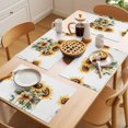 thumbnail image 5 of Summer Sunflower Placemats Set of 12, Retro Watercolor Yellow Floral Non-Slip Place Mats Washable Table Mats for Kitchen Dining Table Decorations Indoor/Outdoor, 5 of 9