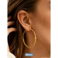 thumbnail image 4 of PROSTEEL Bold Chunky Hoop Earrings for Women Gold Plated Stainless Steel 60MM Hypoallergenic Round Hoops for Mom Daughter Christmas Birthday, 4 of 8