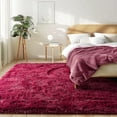 thumbnail image 3 of ASPILLOW Fluffy Area Rugs for Living Room, 4x6 Non Skid Shaggy Carpets for Bedroom, Dorms, Rooms, Home Decor,Wine Red, 3 of 8
