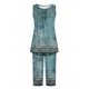 thumbnail image 4 of Conjunto de Verano para las Mujeres Casual Impreso sin Mangas Cuello Redondo Y Pantalones Recortados de Dos Piezas, 4 of 7