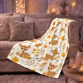 thumbnail image 6 of Whimsical Autumn Deer Leaves Pattern, Cozy Friendship Quote Scene, Warm Flannel Blanket for Living Room and Reading Nook, Art Lovers Thanksgiving Gift, Artistic Home Decor, 6 of 9