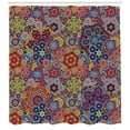 thumbnail image 2 of Batik Shower Curtain, Vintage Combined Nested Paisley Motif Oriental Feminine Cultural Eastern Batik Theme, Fabric Bathroom Set with Hooks, 69W X 84L Inches Extra Long, Multicolor, by Ambesonne, 2 of 2