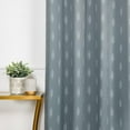 thumbnail image 3 of Aurora Home Contemporary Geometric Tribal Printed Blackout Silver Grommet Curtain- Set of 2 Sage - 63 Inches, 3 of 5