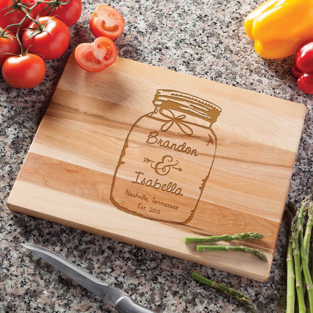 Personalized Cutting Board Mason Jar
