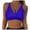 Blue, variant on Swimwear Tops for Women, Bikini Tops for Women, Womens Solid Color Crisscross String Detail Bikini Top with Soft Cups