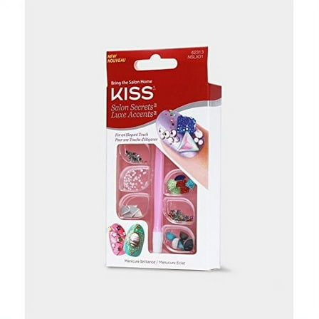 KISS SALON SECRETS LUXE ACCENTS NSLX01 3D NAIL ART CRYSTAL STONES BEADS PEARL