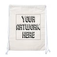 thumbnail image 2 of Personalized Cotton Drawstring Backpacks, Your logo here Custom Cinch Sacks, 2 of 2
